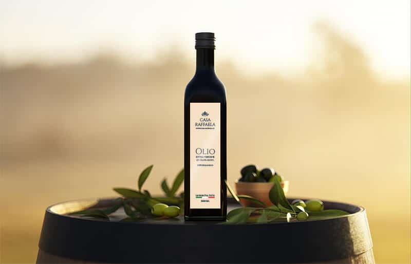 Home-grown olive oil from the Casa Raffaela estate